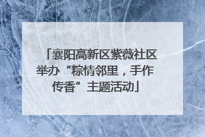 襄阳高新区紫薇社区举办“粽情邻里，手作传香”主题活动
