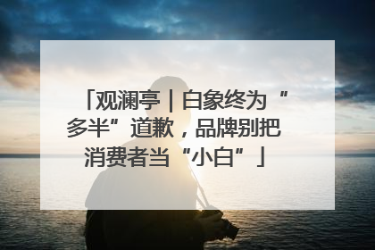 观澜亭｜白象终为“多半”道歉，品牌别把消费者当“小白”