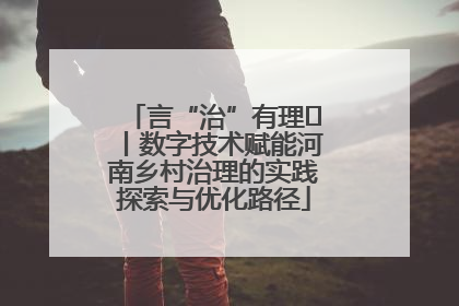 言“治”有理⑪丨数字技术赋能河南乡村治理的实践探索与优化路径