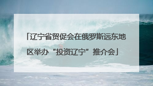 辽宁省贸促会在俄罗斯远东地区举办“投资辽宁”推介会