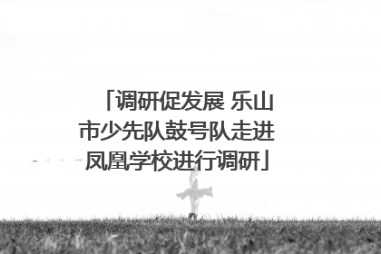 调研促发展 乐山市少先队鼓号队走进凤凰学校进行调研
