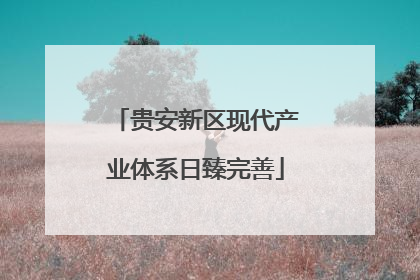 贵安新区现代产业体系日臻完善