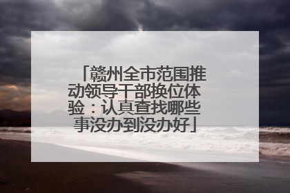 赣州全市范围推动领导干部换位体验：认真查找哪些事没办到没办好
