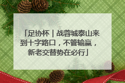 足协杯｜战蓉城泰山来到十字路口，不管输赢，新老交替势在必行