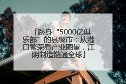 跻身“5000亿俱乐部”的县级市：从港口繁荣看产业图景，江阴制造链通全球