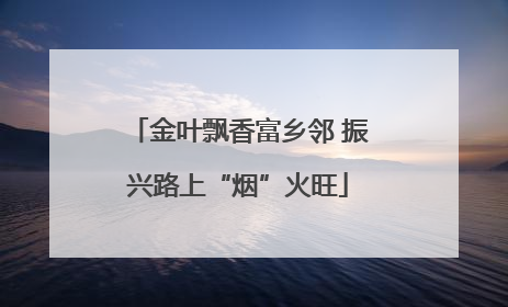 金叶飘香富乡邻 振兴路上“烟”火旺