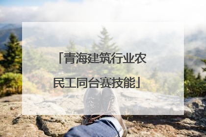 青海建筑行业农民工同台赛技能