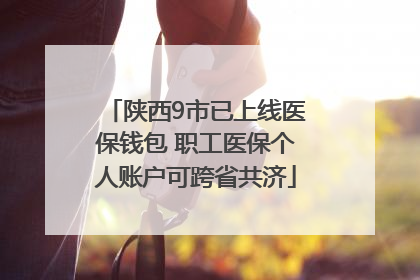 陕西9市已上线医保钱包 职工医保个人账户可跨省共济