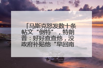 马斯克怒发数十条帖文“倒特”，特朗普：好好查查他，没政府补贴他“早回南非老家”了