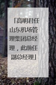 高明君任山东机场管理集团总经理，此前任副总经理