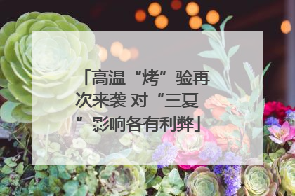 高温“烤”验再次来袭 对“三夏”影响各有利弊