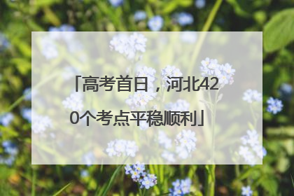 高考首日，河北420个考点平稳顺利