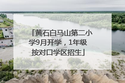 黄石白马山第二小学9月开学，1年级按对口学区招生