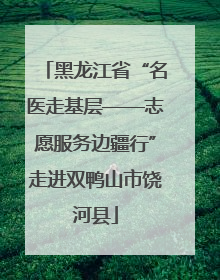 黑龙江省“名医走基层——志愿服务边疆行”走进双鸭山市饶河县