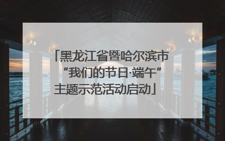 黑龙江省暨哈尔滨市“我们的节日·端午”主题示范活动启动