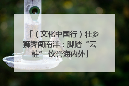 （文化中国行）壮乡狮舞闯南洋：脚踏“云桩” 饮誉海内外