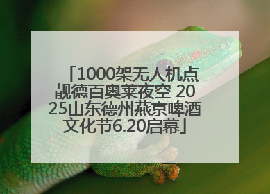 1000架无人机点靓德百奥莱夜空 2025山东德州燕京啤酒文化节6.20启幕