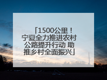 1500公里！宁夏全力推进农村公路提升行动 助推乡村全面振兴