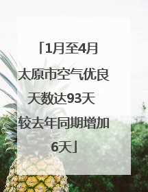 1月至4月 太原市空气优良天数达93天 较去年同期增加6天