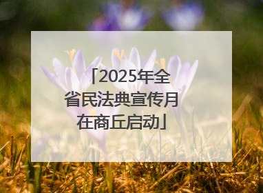 2025年全省民法典宣传月在商丘启动