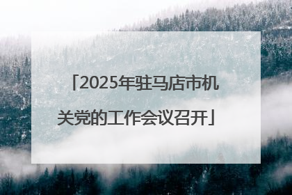 2025年驻马店市机关党的工作会议召开