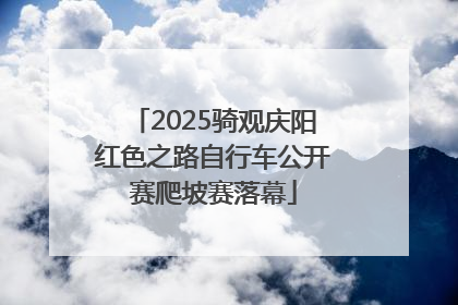 2025骑观庆阳红色之路自行车公开赛爬坡赛落幕