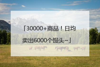 30000+商品！日均卖出6000个馒头~