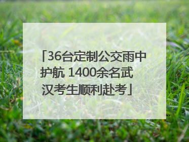 36台定制公交雨中护航 1400余名武汉考生顺利赴考
