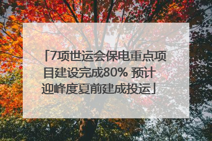 7项世运会保电重点项目建设完成80% 预计迎峰度夏前建成投运