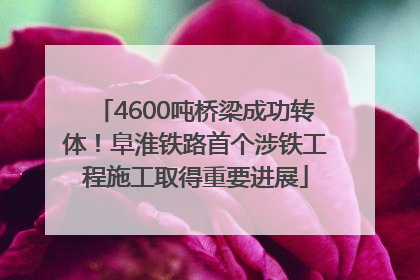 4600吨桥梁成功转体！阜淮铁路首个涉铁工程施工取得重要进展