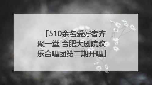 510余名爱好者齐聚一堂 合肥大剧院欢乐合唱团第二期开唱