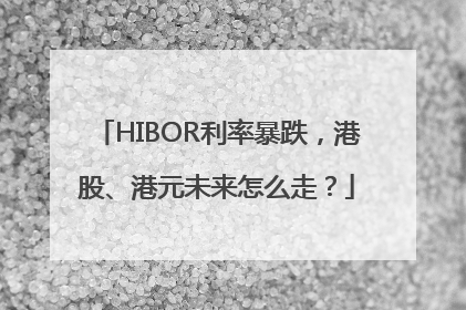 HIBOR利率暴跌，港股、港元未来怎么走？